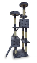 DRAPAK DLA KOTA JASNO- SZARY W ŁAPKI 170cm DOMEK DRZEWKO DRZEWO LEGOWISKO