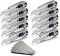 75szt. Nożyk Do Tapet 18mm Aluminiowy Łamane Ostrze