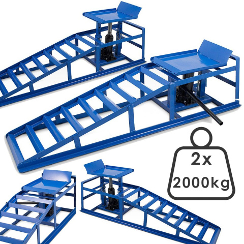 RAMPA Z PODNOŚNIKIEM HYDRAULICZNYM RAMPY 2 x 2000 kg RAMPA Z PODNOŚNIKIEM HYDRAULICZNYM RAMPY 2 x 2000 kg