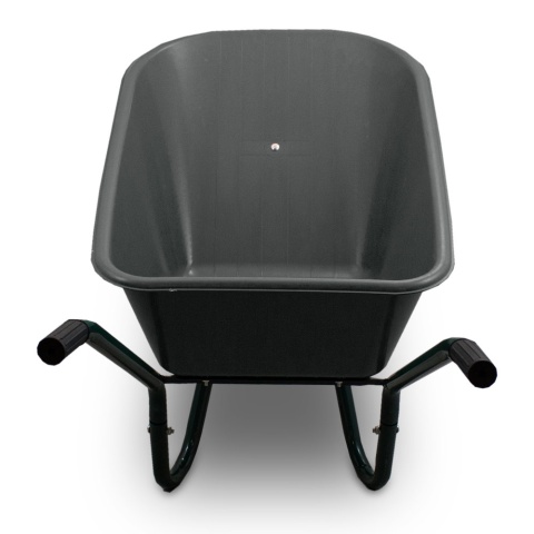 Taczka Ogrodowa/Budowlana Jednokołowa 100L 250kg Misa PVC CZARNA Koło PU Żółte