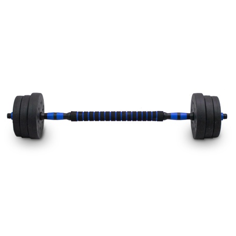 Zestaw hantli ciężarków 2w1 20kg ze sztangą hantle hantelki ciężarki