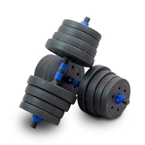 Zestaw hantli ciężarków 2w1 30kg ze sztangą hantle hantelki ciężarki