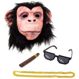 Maska małpa goryl szympans na karnawał halloween
