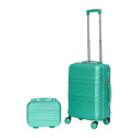 Walizki podróżne samolotowe kabinowa + kuferek zielone