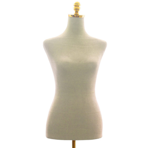 Manekin krawiecki damski elegancki na nóżce beżowy ecru Manekin krawiecki damski elegancki na nóżce beżowy ecru