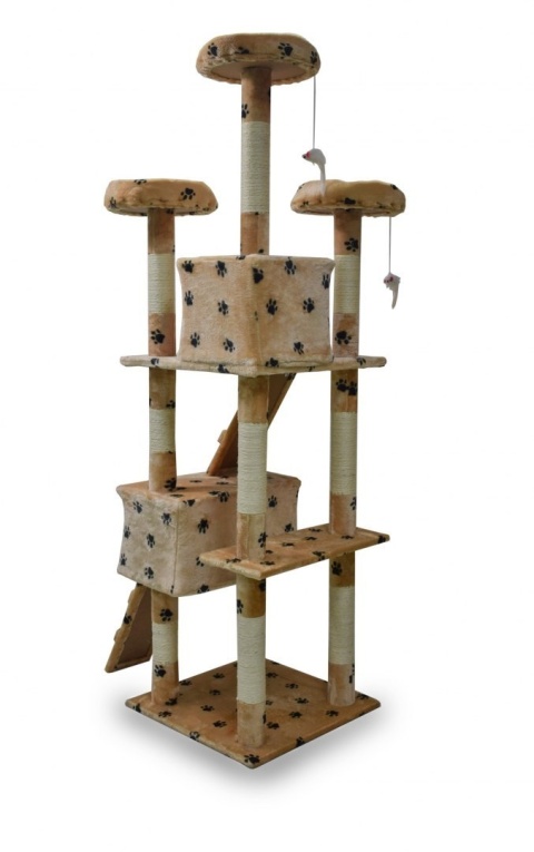 DRAPAK DLA KOTA 170CM DOMEK DRZEWKO DRZEWO LEGOWISKO BEŻOWY W ŁAPKI DRAPAK DLA KOTA 170CM DOMEK DRZEWKO DRZEWO LEGOWISKO BEŻOWY W ŁAPKI