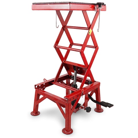 Podnośnik HYDRAULICZNY Nożycowy Platforma podnosząca 135kg czerwony Podnośnik HYDRAULICZNY Nożycowy Platforma podnosząca 135kg czerwony
