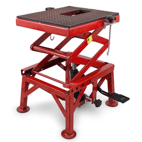 Podnośnik HYDRAULICZNY Nożycowy Platforma podnosząca 135kg czerwony Podnośnik HYDRAULICZNY Nożycowy Platforma podnosząca 135kg czerwony