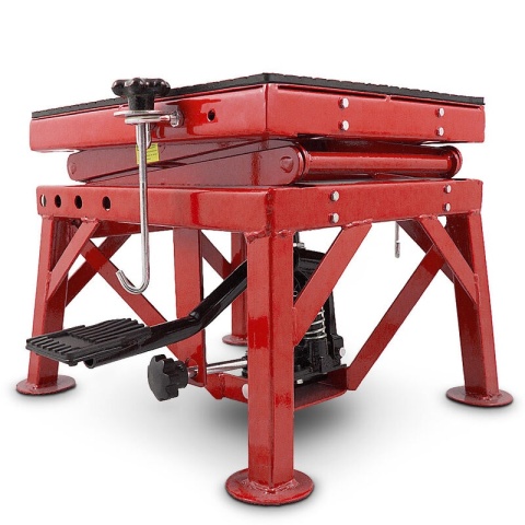 Podnośnik HYDRAULICZNY Nożycowy Platforma podnosząca 135kg czerwony Podnośnik HYDRAULICZNY Nożycowy Platforma podnosząca 135kg czerwony