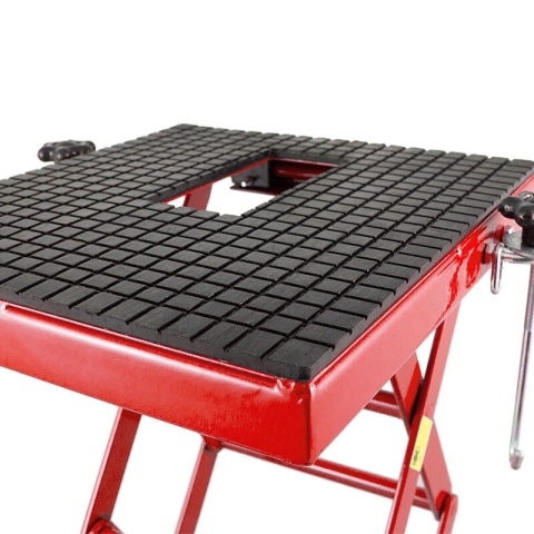 Podnośnik HYDRAULICZNY Nożycowy Platforma podnosząca 135kg czerwony Podnośnik HYDRAULICZNY Nożycowy Platforma podnosząca 135kg czerwony