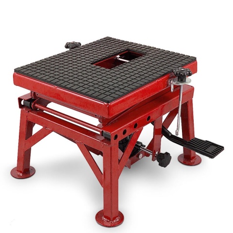 Podnośnik HYDRAULICZNY Nożycowy Platforma podnosząca 135kg czerwony Podnośnik HYDRAULICZNY Nożycowy Platforma podnosząca 135kg czerwony