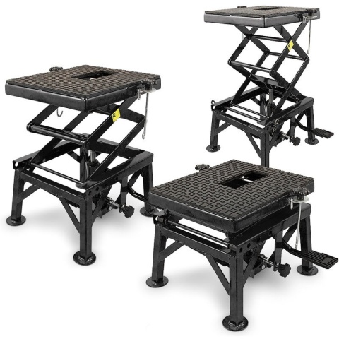 Podnośnik HYDRAULICZNY Nożycowy Platforma podnosząca 135kg czarny Podnośnik HYDRAULICZNY Nożycowy Platforma podnosząca 135kg czarny