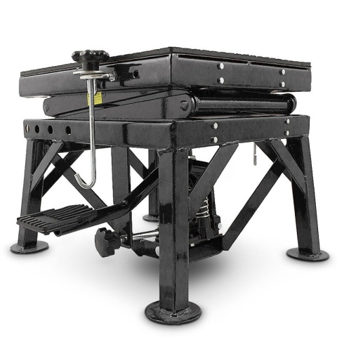 Podnośnik HYDRAULICZNY Nożycowy Platforma podnosząca 135kg czarny Podnośnik HYDRAULICZNY Nożycowy Platforma podnosząca 135kg czarny