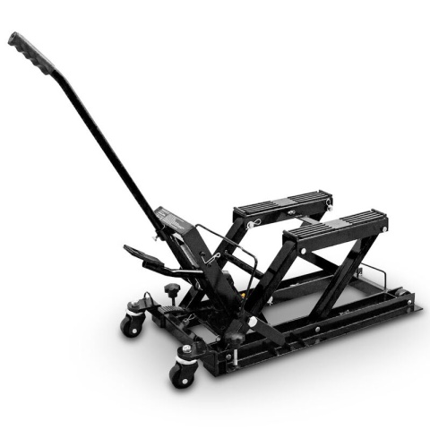 Podnośnik motocyklowy podnośnik hydrauliczny platforma 680kg czarny Podnośnik motocyklowy podnośnik hydrauliczny platforma 680kg czarny
