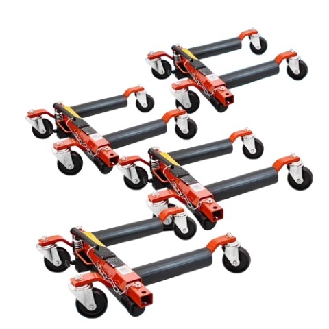 Wózek rolka pod koła z podnośnikiem hydraulicznym 4szt. czerwony Wózek rolka pod koła z podnośnikiem hydraulicznym 4szt. czerwony