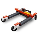 Wózek rolka pod koła z podnośnikiem hydraulicznym czerwony