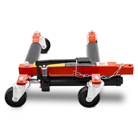 Wózek rolka pod koła z podnośnikiem hydraulicznym czerwony Wózek rolka pod koła z podnośnikiem hydraulicznym czerwony