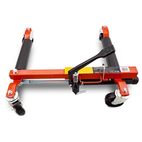 Wózek rolka pod koła z podnośnikiem hydraulicznym czerwony Wózek rolka pod koła z podnośnikiem hydraulicznym czerwony