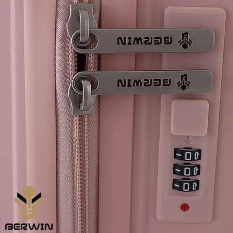 Zestaw 4 Walizek BERWIN ABS – Matowy Róż | XL, L, M + Kuferek, lekkie i odporne