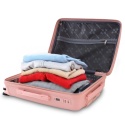 Zestaw 4 Walizek BERWIN ABS – Matowy Róż | XL, L, M + Kuferek, lekkie i odporne
