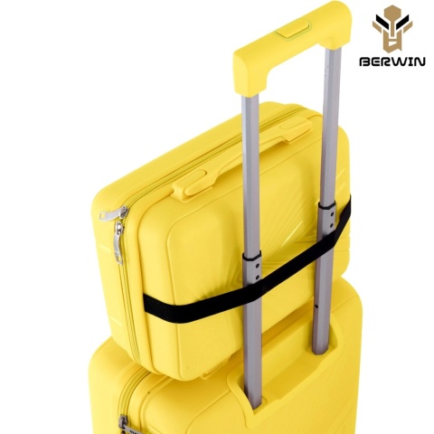 Zestaw 4 Walizek BERWIN ABS – Żółty Tropikalny (XL + L + M + Kuferek)