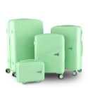 Zestaw 4 walizek BERWIN ABS – Miętowy / Mięta (XL, L, M + Kuferek)