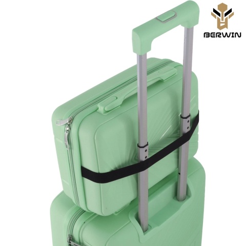 Zestaw 4 walizek BERWIN ABS – Miętowy / Mięta (XL, L, M + Kuferek)