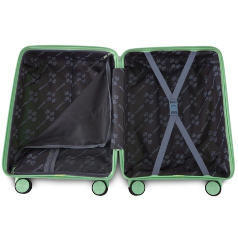 Zestaw 4 walizek BERWIN ABS – Miętowy / Mięta (XL, L, M + Kuferek)