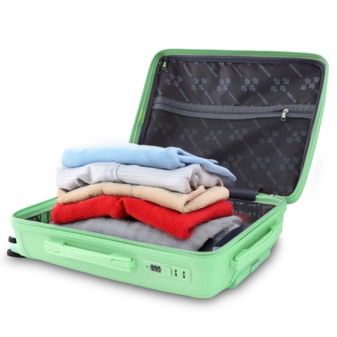 Zestaw 4 walizek BERWIN ABS – Miętowy / Mięta (XL, L, M + Kuferek)