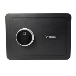 czarny sejf biurowy domowy na kod i klucz elektroniczny odcisk palca