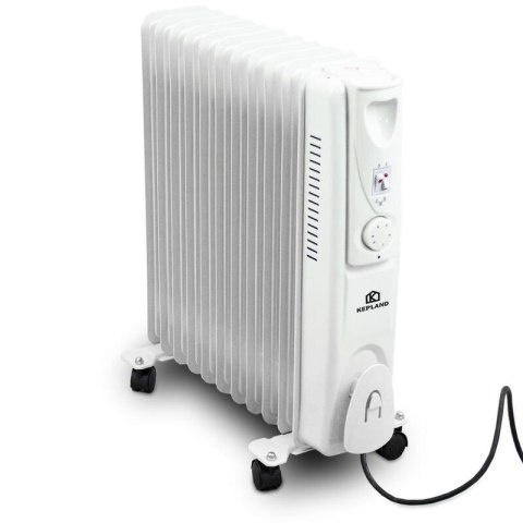 Mobilny grzejnik olejowy 2500W 11 żeber biały
