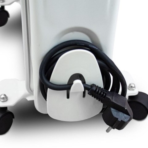 Mobilny grzejnik olejowy 2500W 11 żeber biały