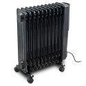 Mobilny grzejnik olejowy czarny 2500W 11 żeber