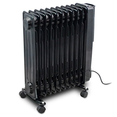 Mobilny grzejnik olejowy czarny 2500W 11 żeber
