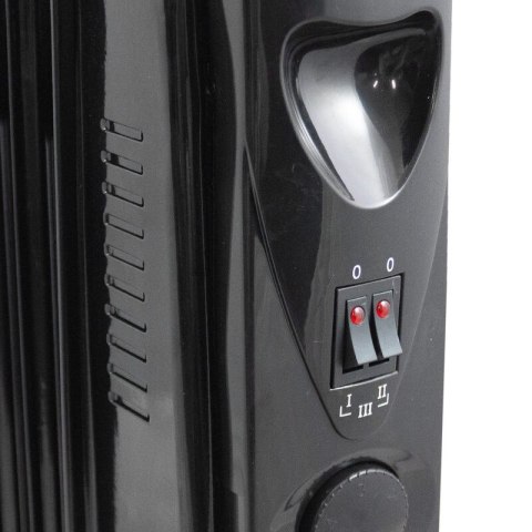 Mobilny grzejnik olejowy czarny 2500W 11 żeber