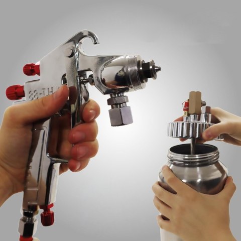 Pistolet natryskowy do malowania ze zbiornikiem ciśnieniowym 2L