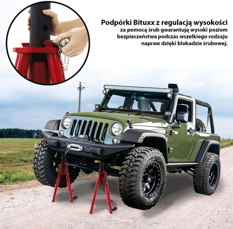 Podpora Kobyłka Podstawka Warsztatowa do 12T 74-122cm Czerwona