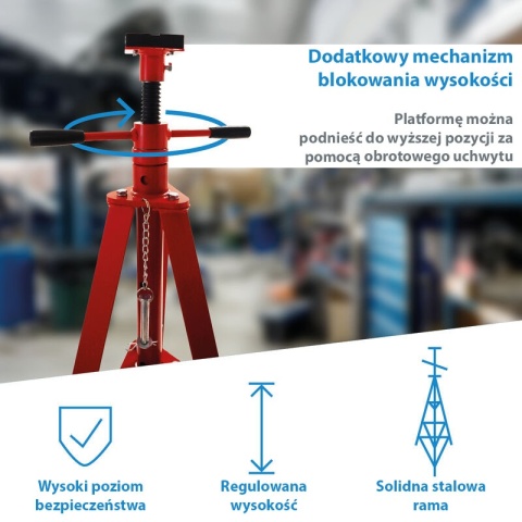 Podpora kobyłka osiowa 2T czerwona