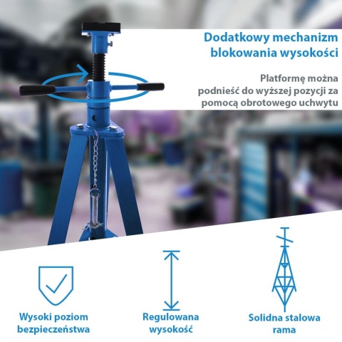 Podpora kobyłka osiowa 2T niebieska