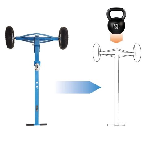 Pomoc manewrowa do przyczepy 270 kg regulowana wysokość 47-66 cm