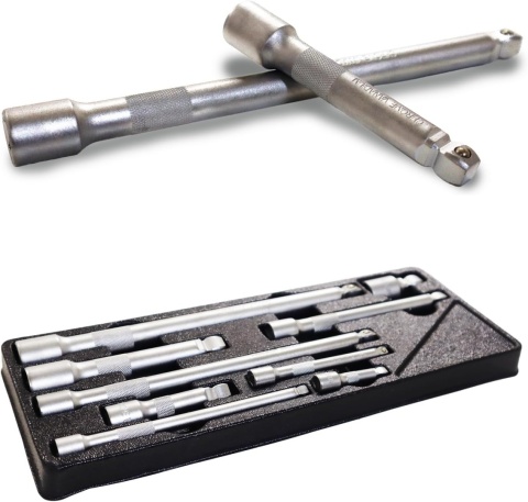 Przedłużki nasadowe do grzechotek kluczy 3/8" 1/4" 1/2" 50-250 mm