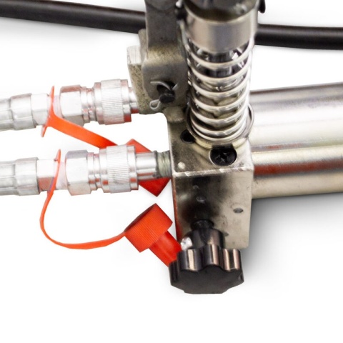 Rampy z podnośnikiem hydraulicznym najazdy samochodowe 2720kg czerwone