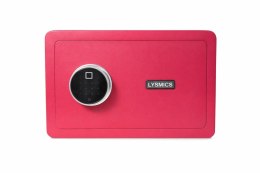 Różowy sejf biurowy domowy na kod i klucz elektroniczny odcisk palca