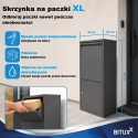Skrzynka na paczki pocztowa XL z klapą zabezpieczającą szara BITUXX