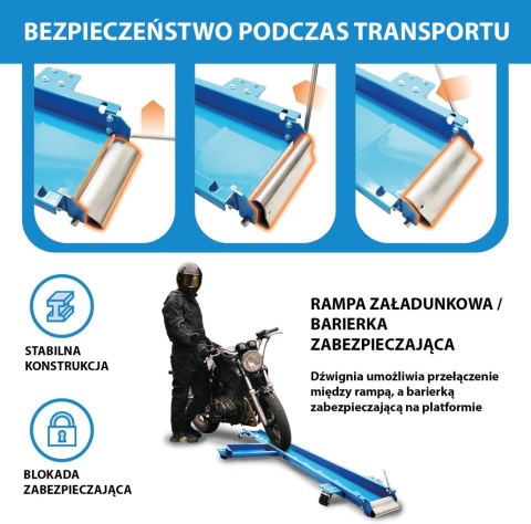 Wózek manewrowy szyna do motocykla 567 kg