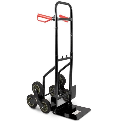 Wózek schodowy transportowy 200 kg 6 kół gumowych regulowany uchwyt