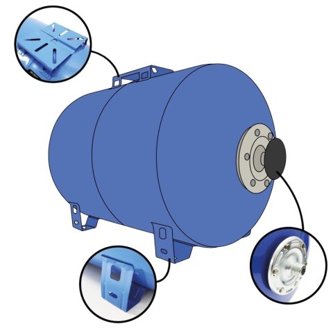Zbiornik membranowy Hydrofor 100l ciśnieniowy stalowy epdm 8 bar
