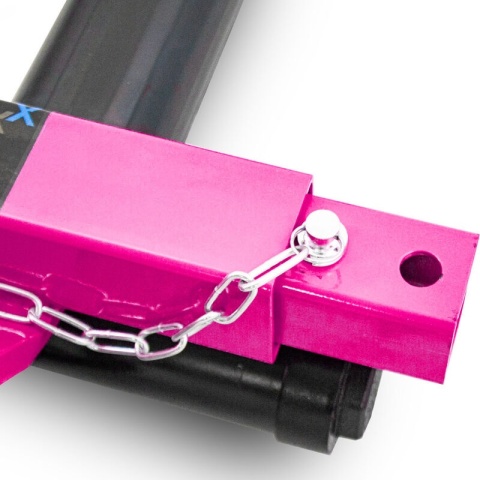 Zestaw 4 hydraulicznych wózków manewrowych BITUXX - udźwig do 680 kg na wózek + stojak transportowy MAGENTA w zestawie