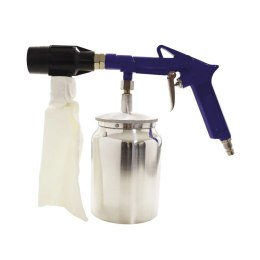 Zestaw pistolet do piaskowania pneumatyczny 4 el ścierniwo stalowy zbiornik