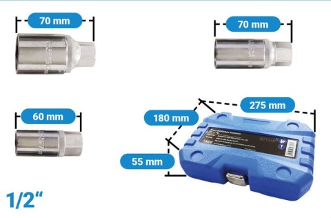 Zestaw wykrętaków do szpilek i śrub 9-16mm 1/2" 11 elementów